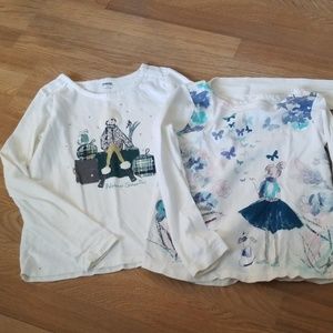 Set of 2 long sleeve cotton shirts